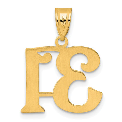 14k Yellow Gold Polished Number 31 Pendant
