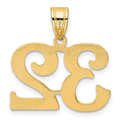 14k Yellow Gold Polished Number 32 Pendant