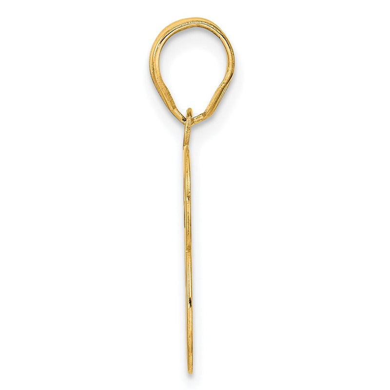 14k Yellow Gold Polished Number 33 Pendant