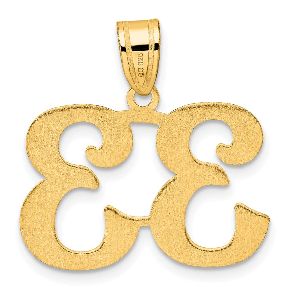 14k Yellow Gold Polished Number 33 Pendant