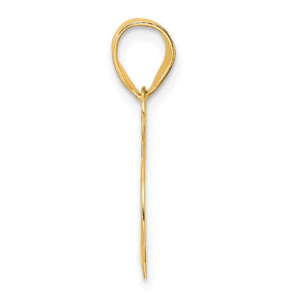 14k Yellow Gold Polished Number 35 Pendant