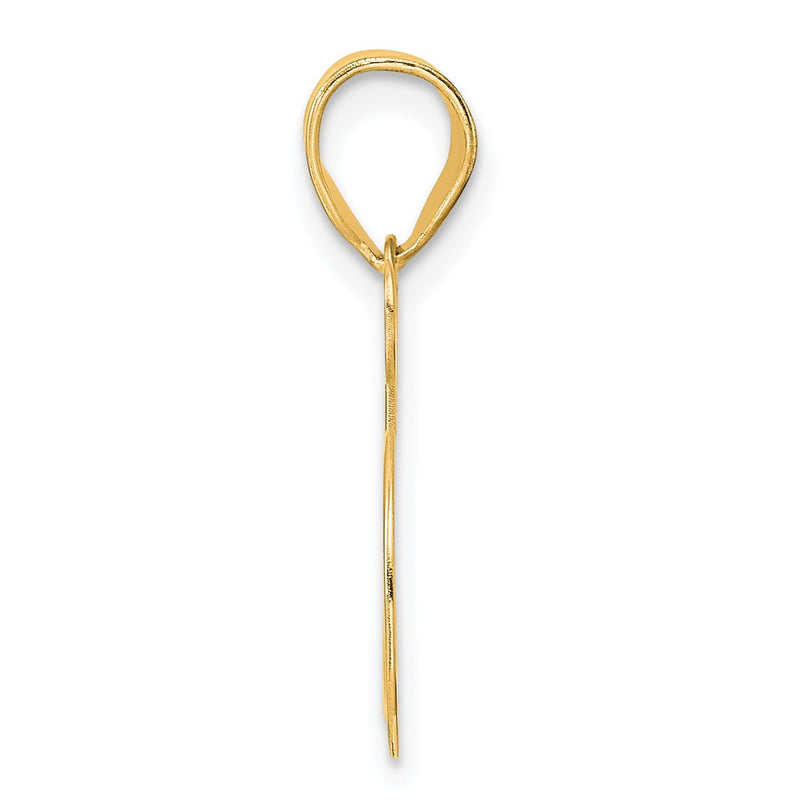 14k Yellow Gold Polished Number 35 Pendant