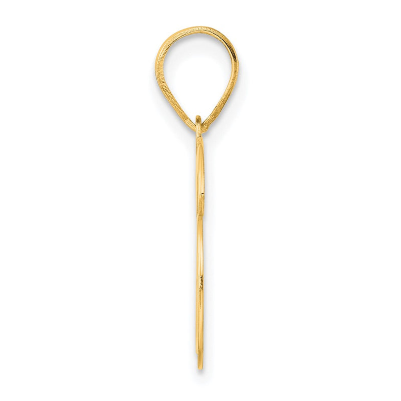 14k Yellow Gold Polished Number 36 Pendant