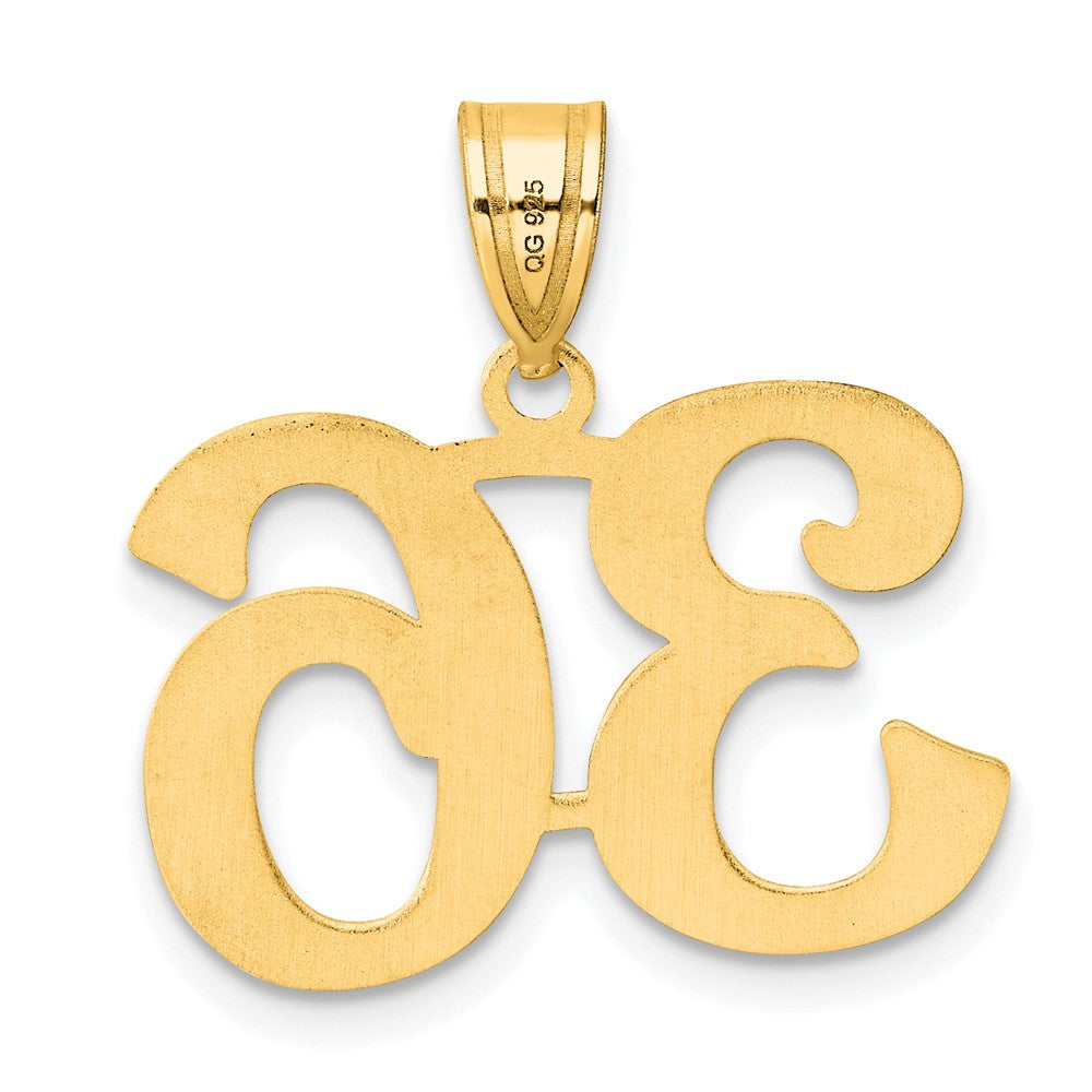 14k Yellow Gold Polished Number 36 Pendant