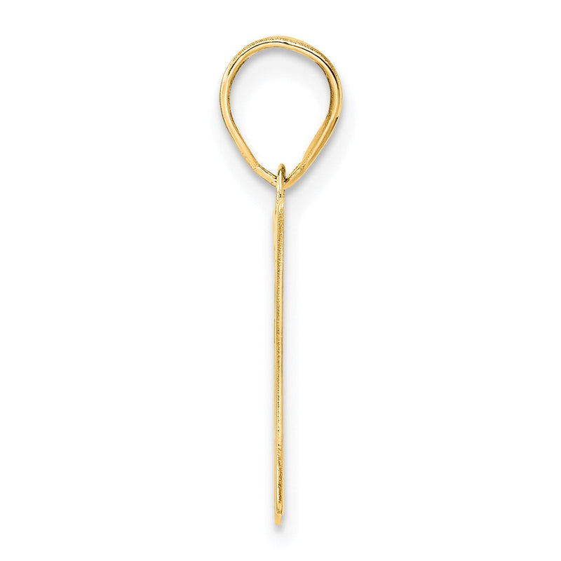 14k Yellow Gold Polished Number 37 Pendant