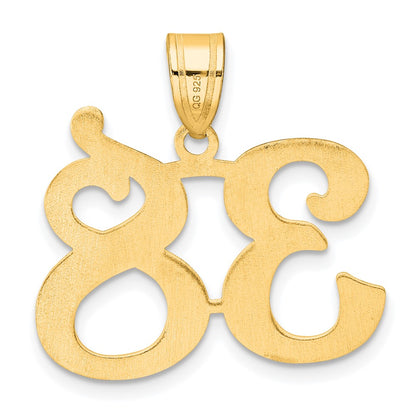14k Yellow Gold Polished Number 38 Pendant