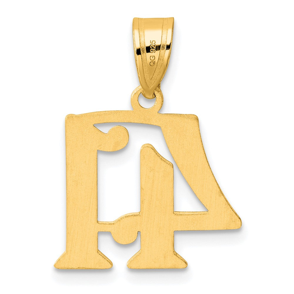 14k Yellow Gold Polished Number 41 Pendant
