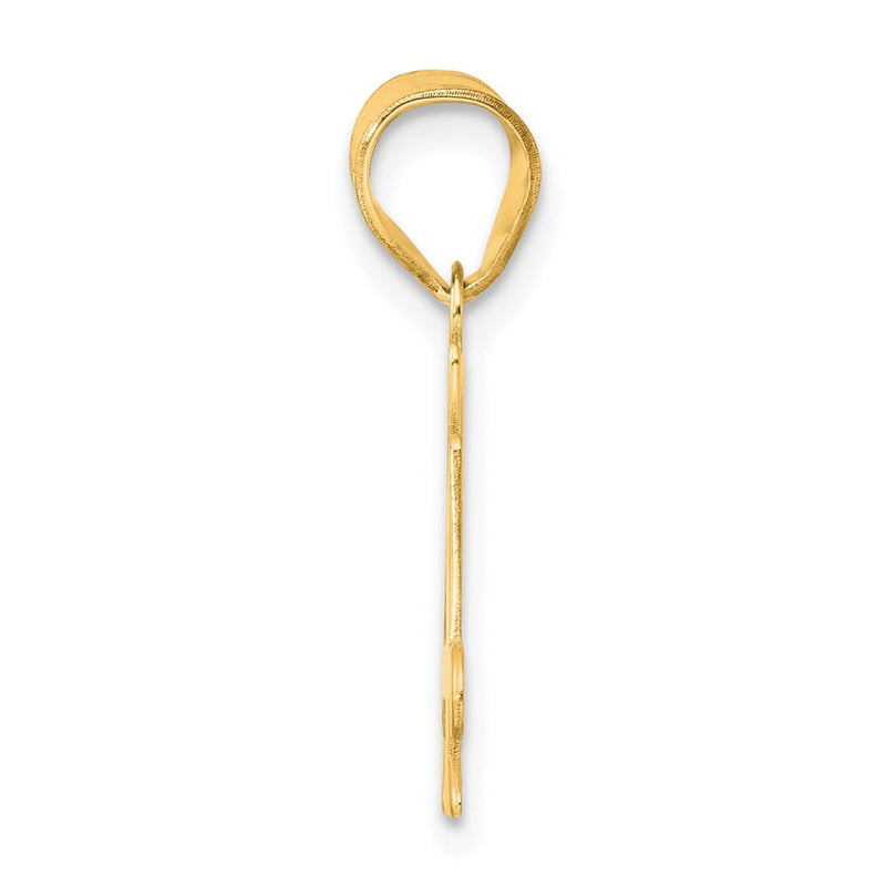 14k Yellow Gold Polished Number 44 Pendant