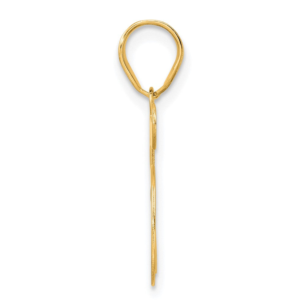 14k Yellow Gold Polished Number 45 Pendant