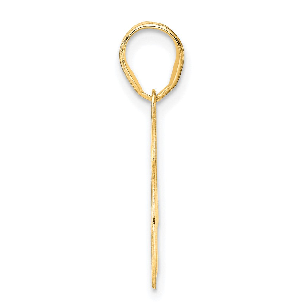 14k Yellow Gold Polished Number 46 Pendant