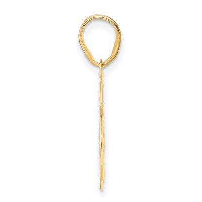 14k Yellow Gold Polished Number 46 Pendant