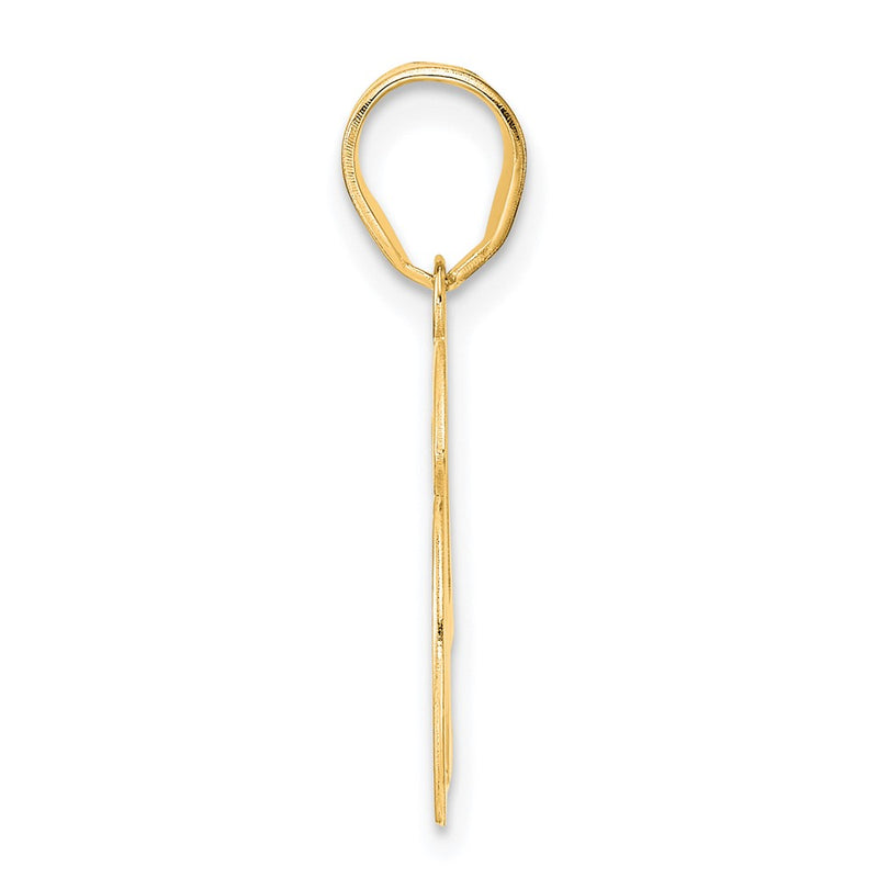 14k Yellow Gold Polished Number 46 Pendant