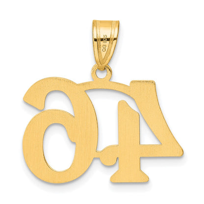 14k Yellow Gold Polished Number 46 Pendant