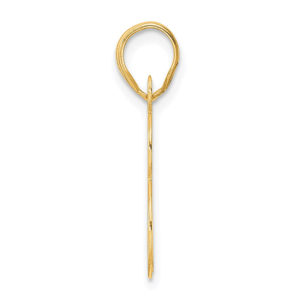 14k Yellow Gold Polished Number 48 Pendant