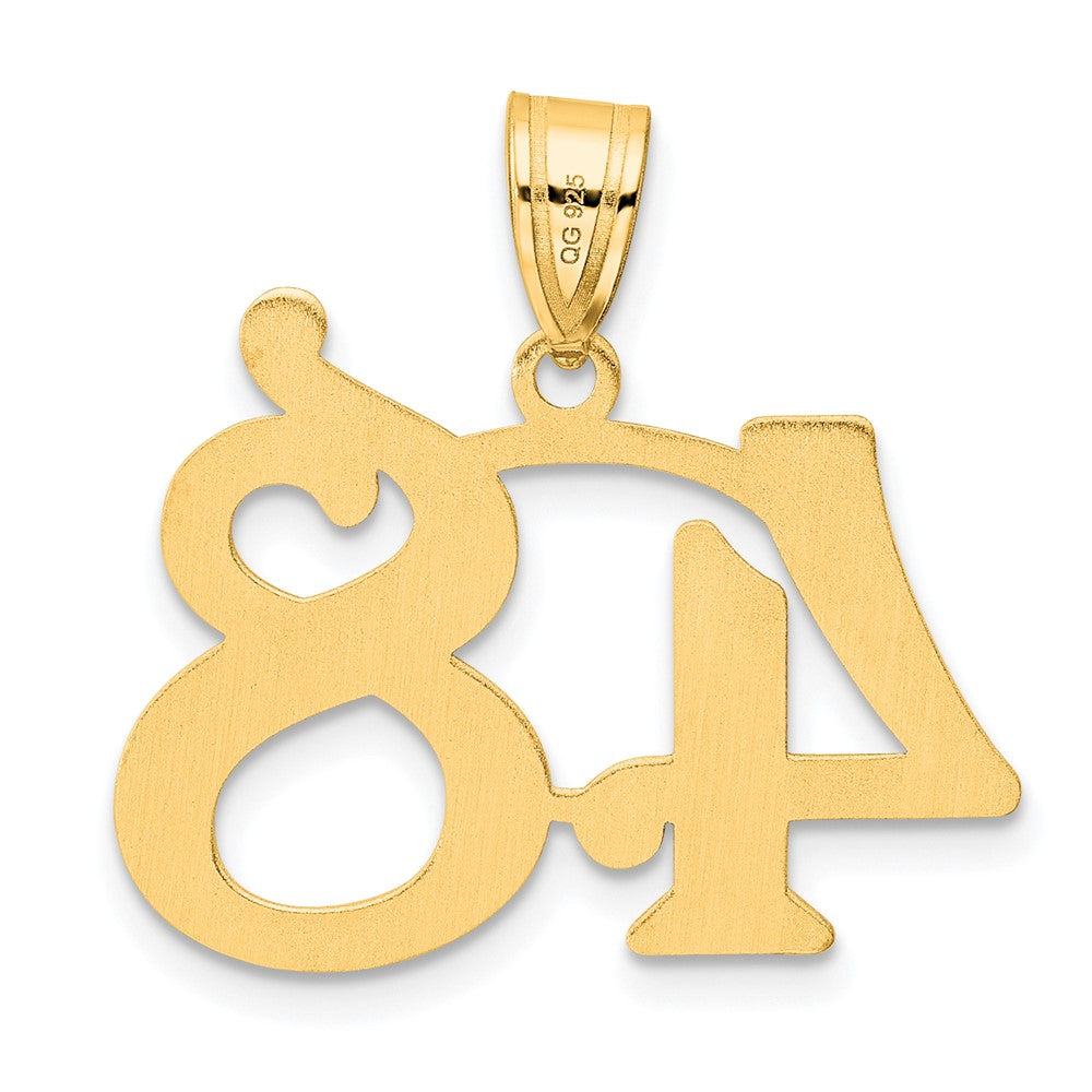 14k Yellow Gold Polished Number 48 Pendant