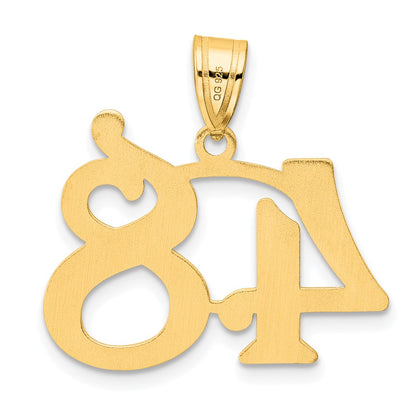 14k Yellow Gold Polished Number 48 Pendant
