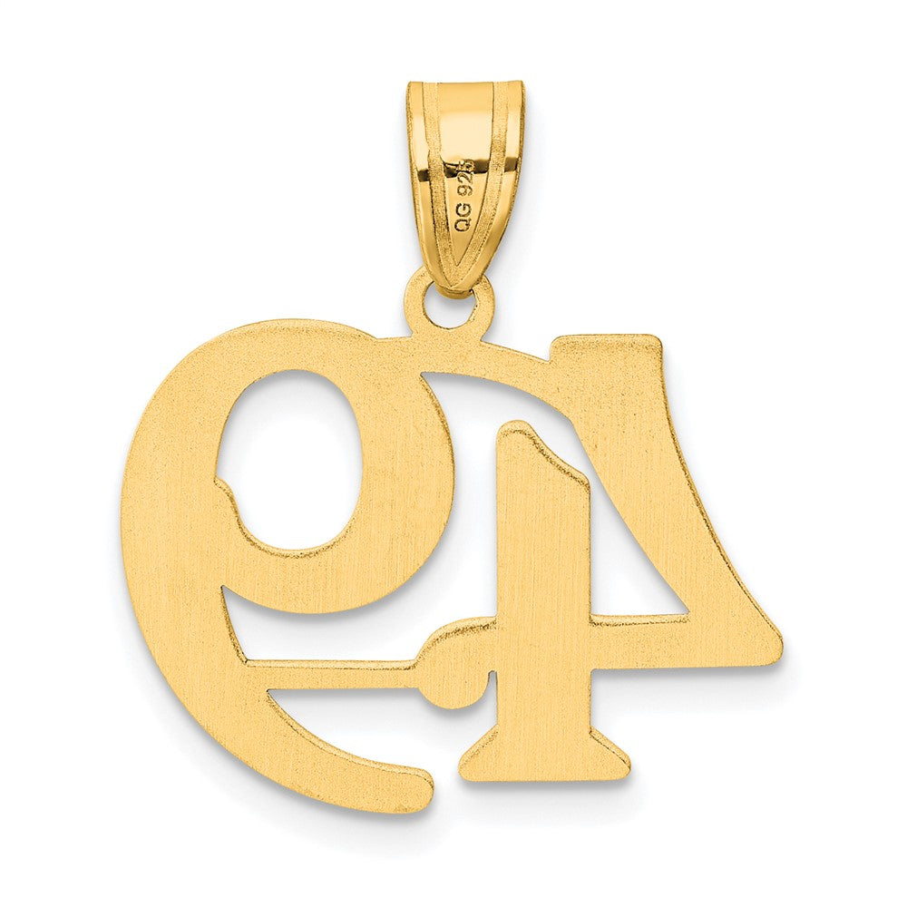 14k Yellow Gold Polished Number 49 Pendant
