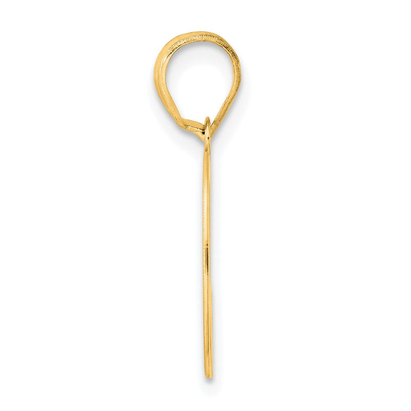 14k Yellow Gold Polished Number 50 Pendant