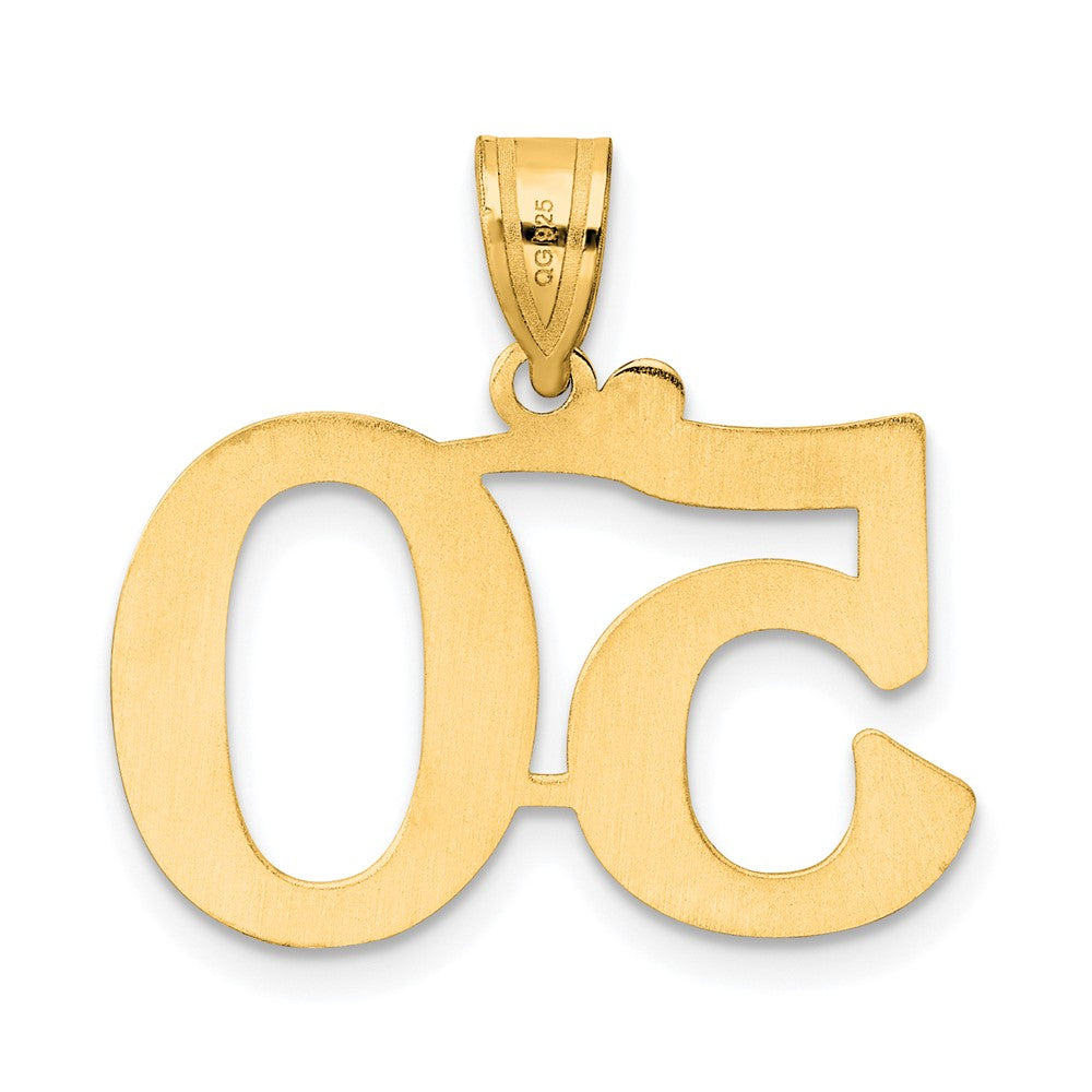 14k Yellow Gold Polished Number 50 Pendant