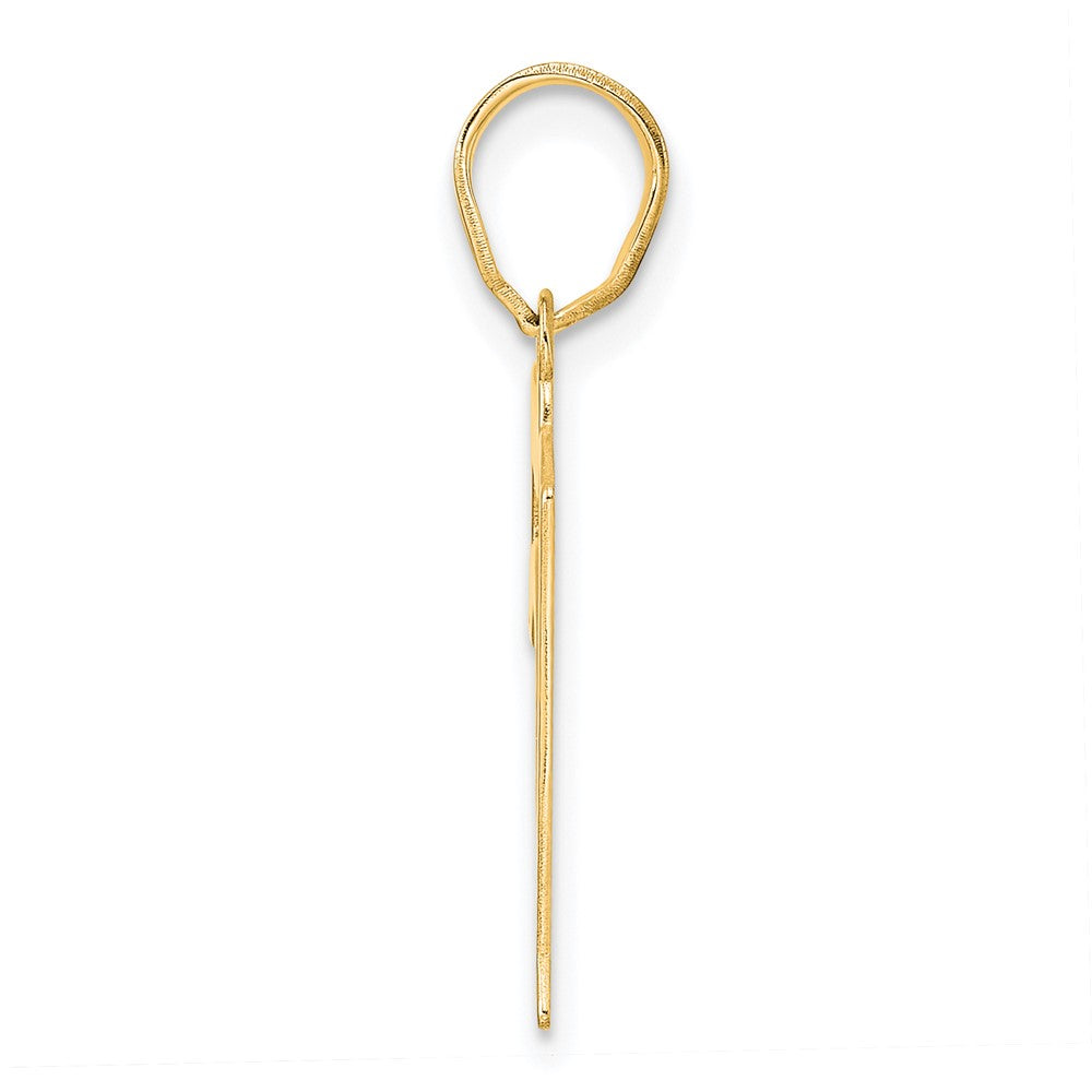 14k Yellow Gold Polished Number 51 Pendant