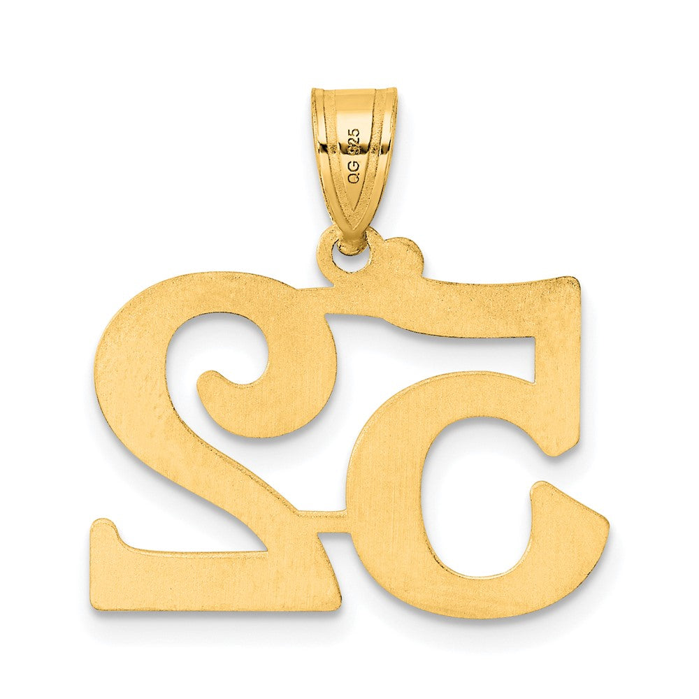 14k Yellow Gold Polished Number 52 Pendant
