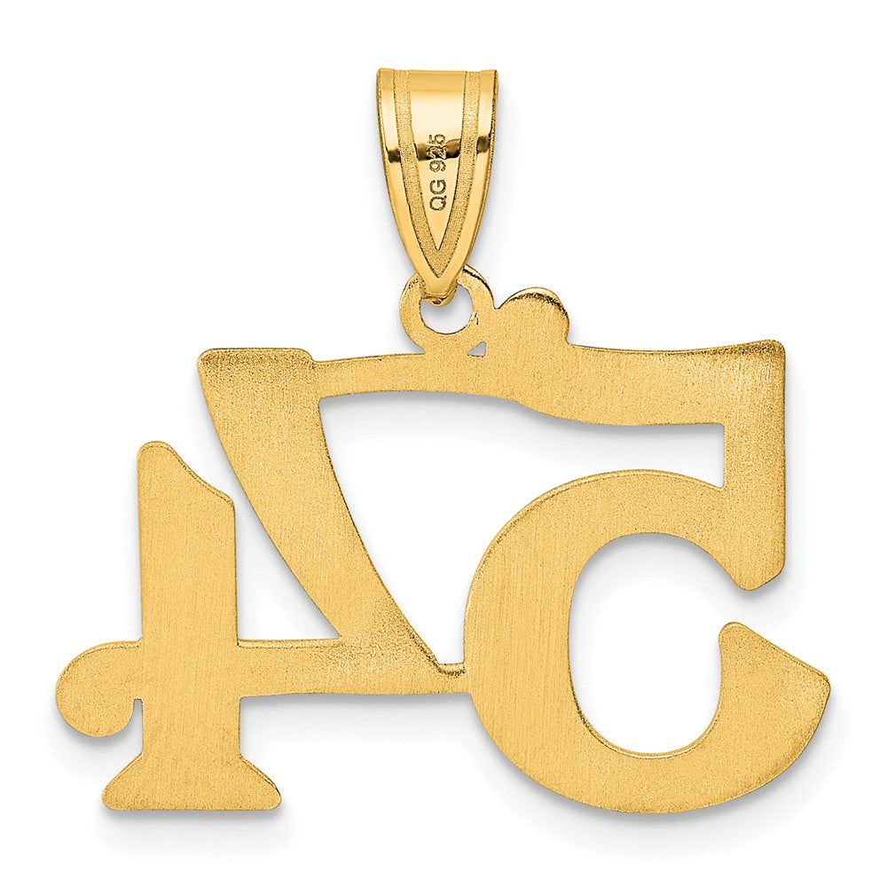 14k Yellow Gold Polished Number 54 Pendant