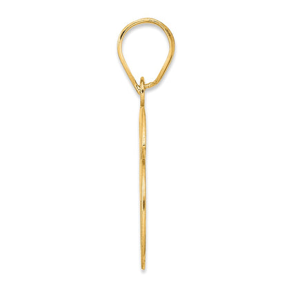 14k Yellow Gold Polished Number 56 Pendant