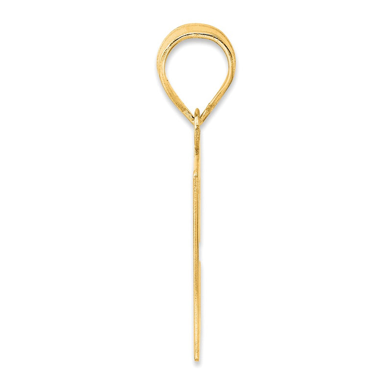 14k Yellow Gold Polished Number 57 Pendant