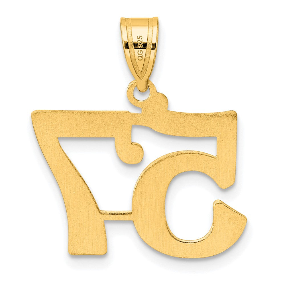 14k Yellow Gold Polished Number 57 Pendant