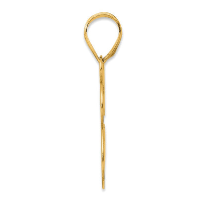 14k Yellow Gold Polished Number 58 Pendant