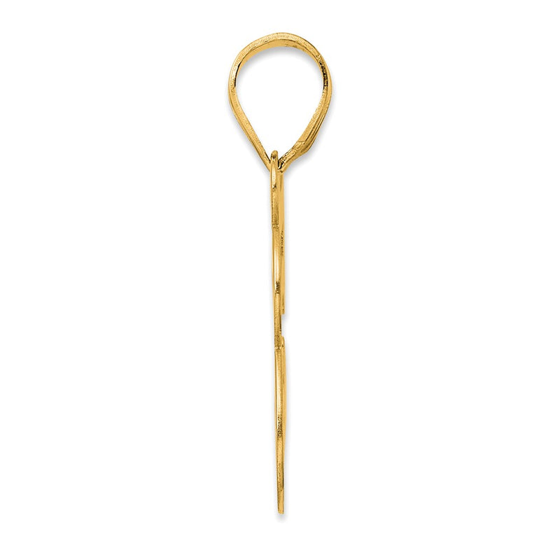14k Yellow Gold Polished Number 58 Pendant
