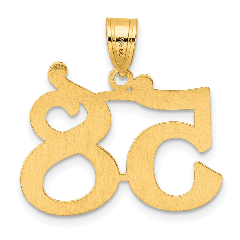 14k Yellow Gold Polished Number 58 Pendant