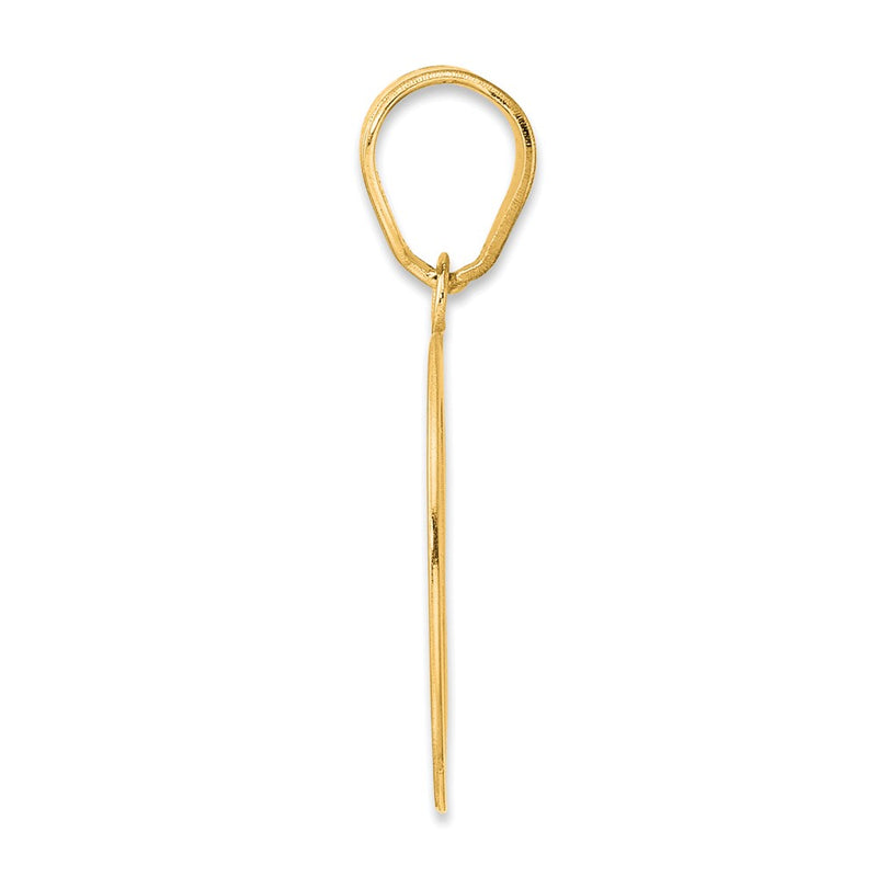 14k Yellow Gold Polished Number 60 Pendant