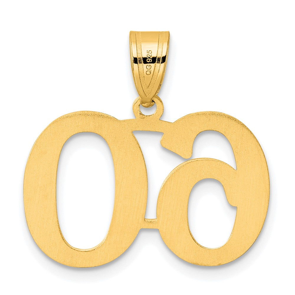 14k Yellow Gold Polished Number 60 Pendant