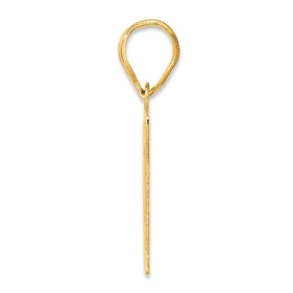 14k Yellow Gold Polished Number 61 Pendant