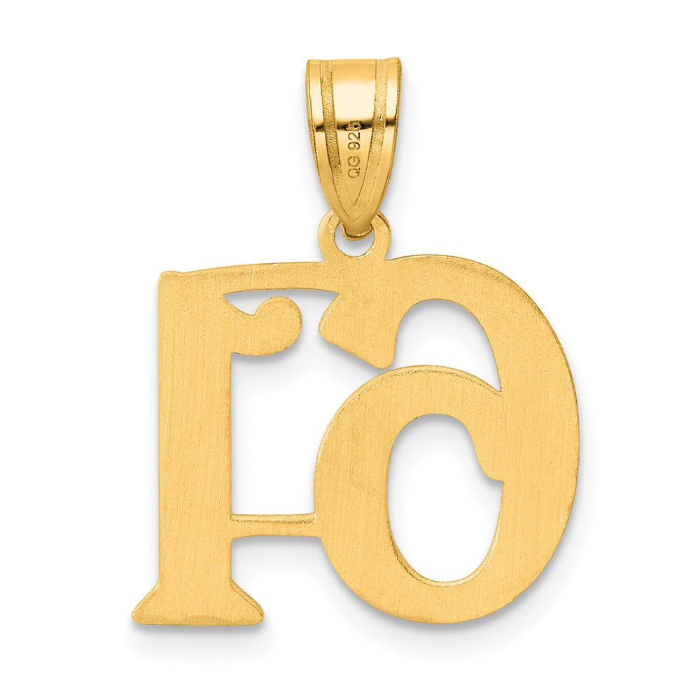 14k Yellow Gold Polished Number 61 Pendant