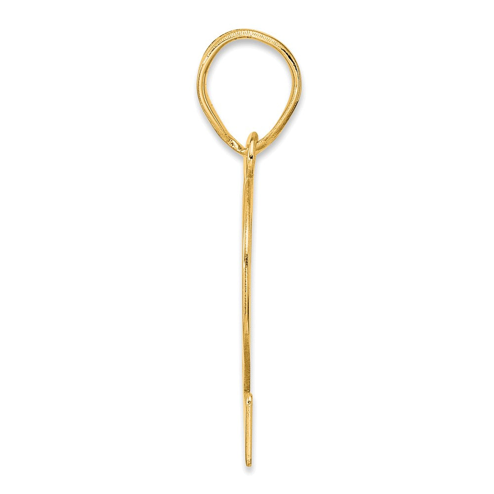 14k Yellow Gold Polished Number 62 Pendant
