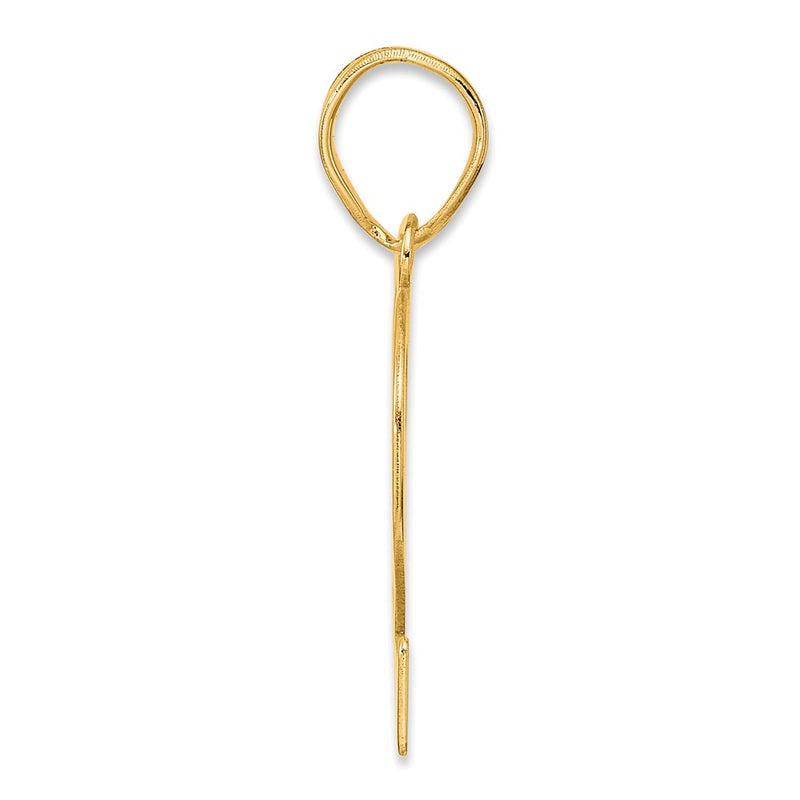 14k Yellow Gold Polished Number 62 Pendant