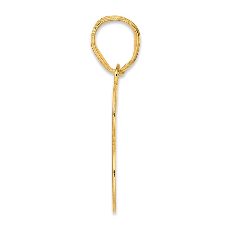 14k Yellow Gold Polished Number 63 Pendant