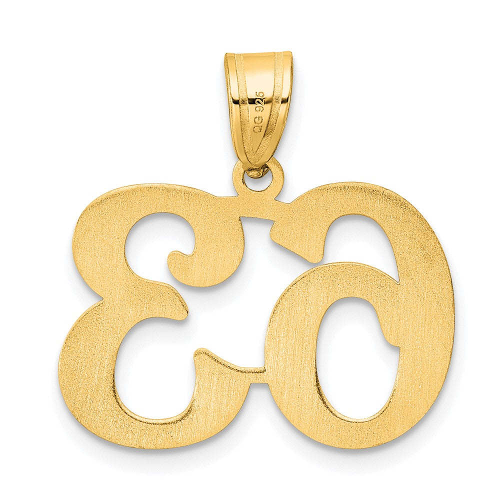 14k Yellow Gold Polished Number 63 Pendant