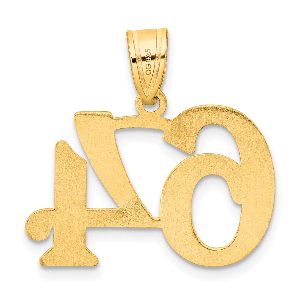 14k Yellow Gold Polished Number 64 Pendant