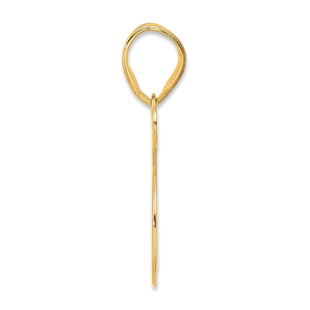 14k Yellow Gold Polished Number 65 Pendant