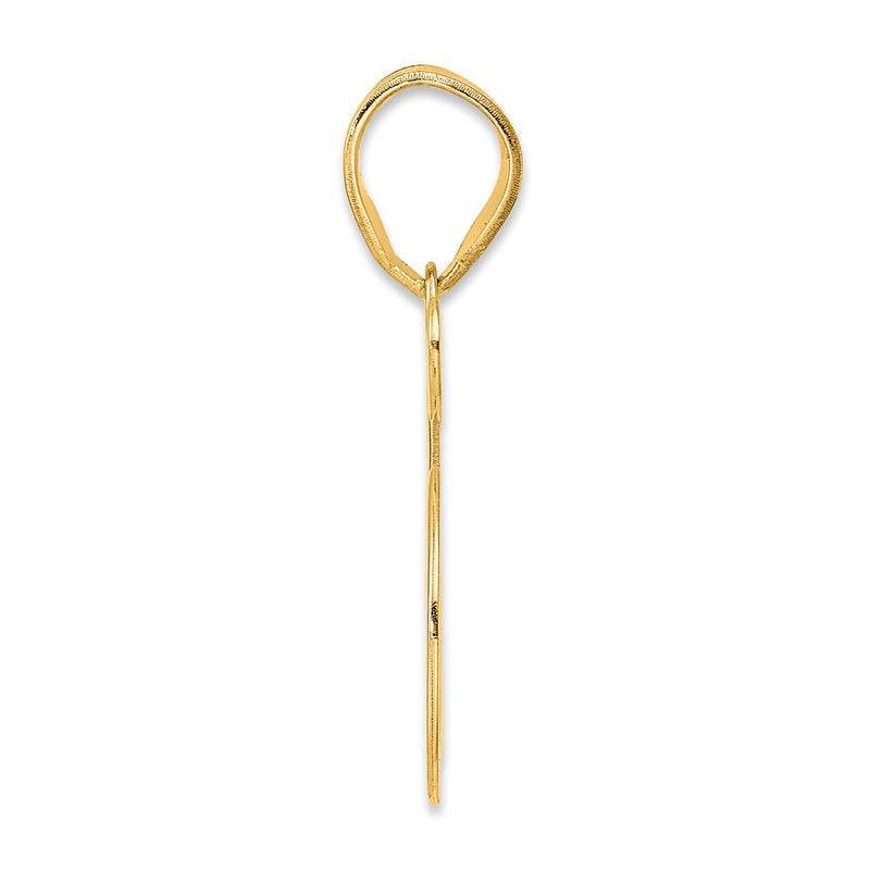 14k Yellow Gold Polished Number 65 Pendant