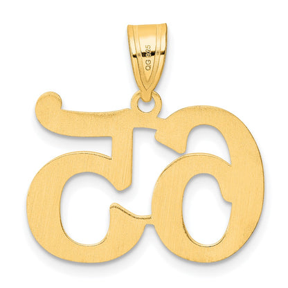 14k Yellow Gold Polished Number 65 Pendant
