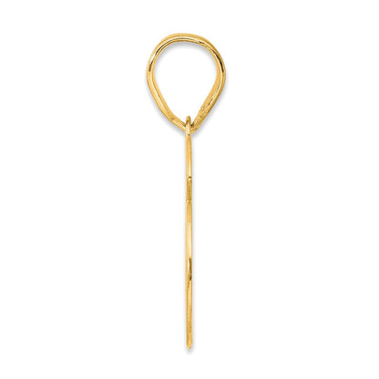 14k Yellow Gold Polished Number 66 Pendant