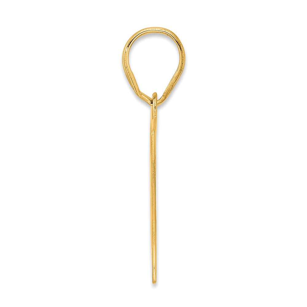 14k Yellow Gold Polished Number 67 Pendant