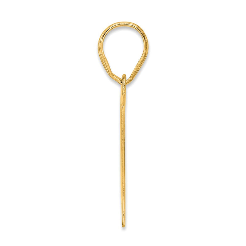 14k Yellow Gold Polished Number 67 Pendant