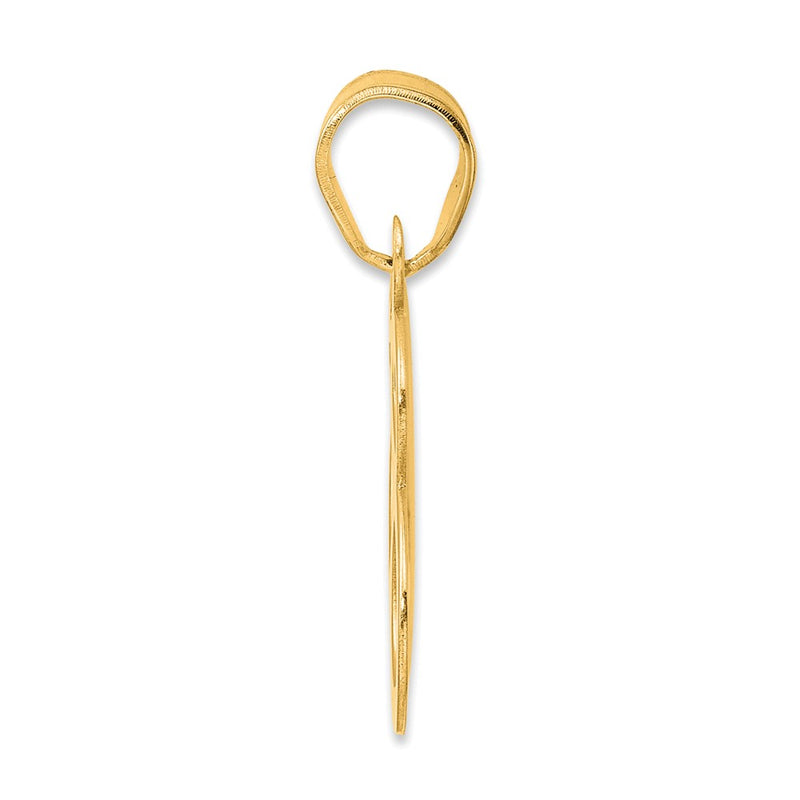 14k Yellow Gold Polished Number 68 Pendant
