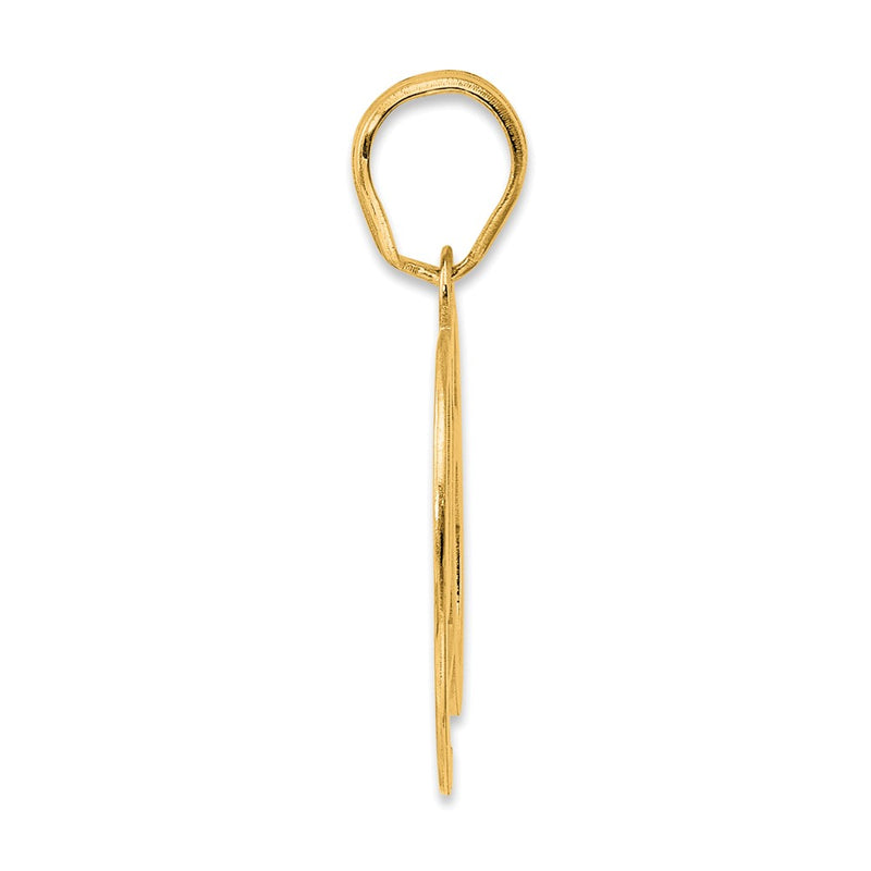 14k Yellow Gold Polished Number 69 Pendant