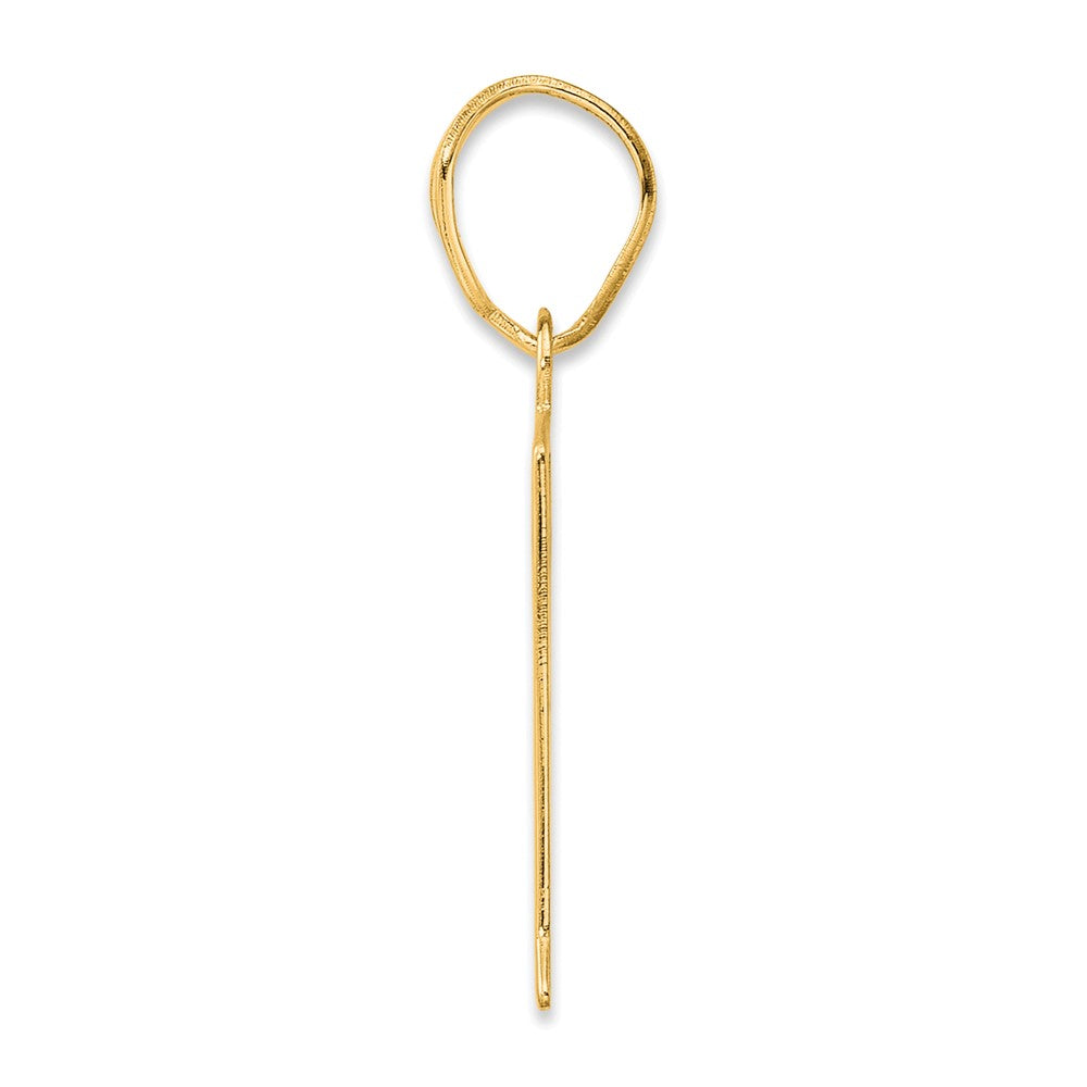 14k Yellow Gold Polished Number 71 Pendant